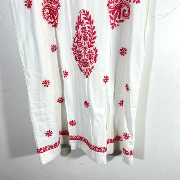 Roller‎ Rabbit Faith Embroidered Mini Dress white pink Cotton Womans Medium EUC - Picture 4 of 13
